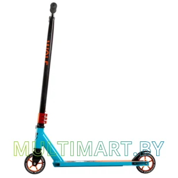 Самокат Novatrack Wolf  EL Alloy 110A.WOLF.BBL21 (синий/оранжевый. 2021) картинка 2